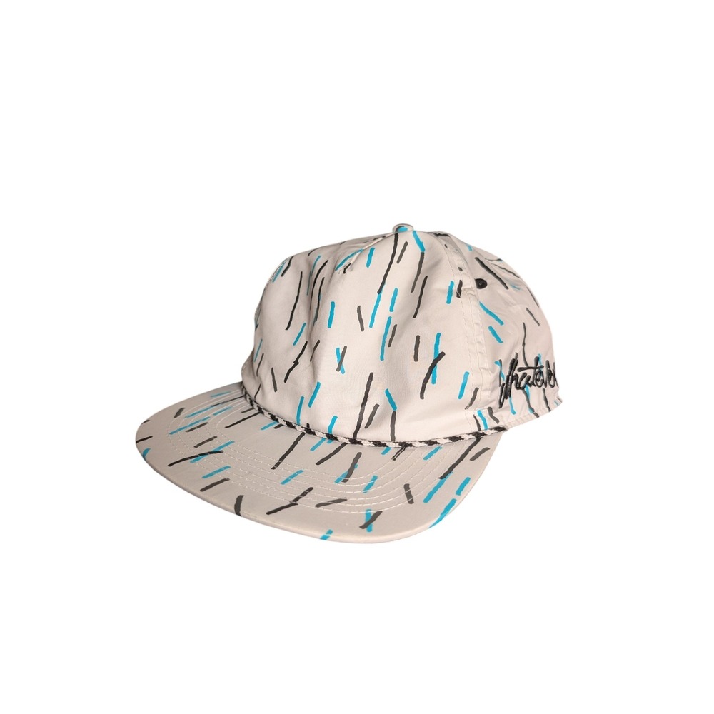 Neff Whatever Snapback Hat White Confetti Print Teal Black‎ Retro Skate Cap NWT